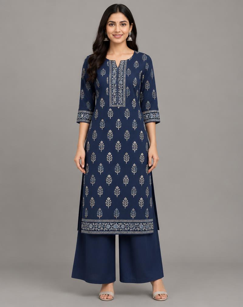 Printed Straight Kurta
