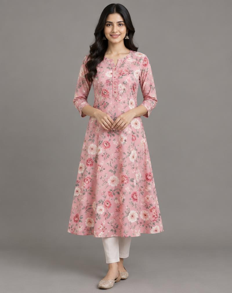Floral A-Line Kurti